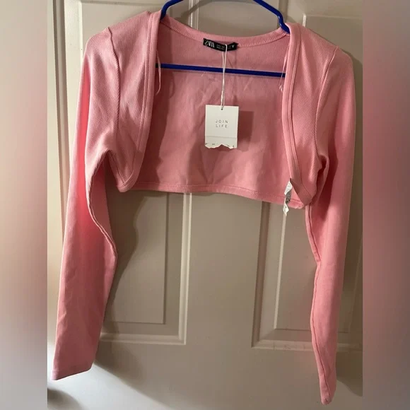 Zara Shirts Tops Zara Girls Pink Shrug Poshmark